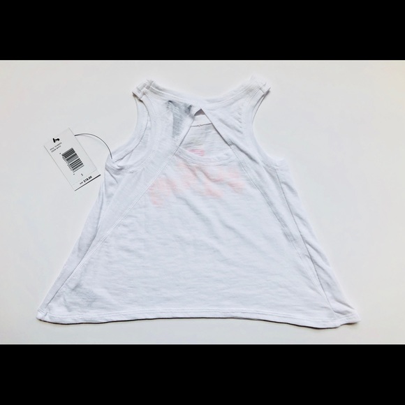 DKNY Girls White Cotton Tank Top-Size 5/ NWT - Picture 4 of 4